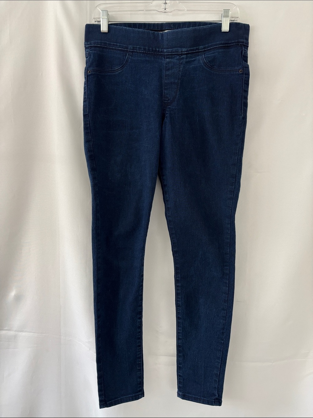 Old Navy Super Skinny Mid-Rise Jeggings Women’s Size 8 Dark Wash Pull-On - Picture 2 of 9